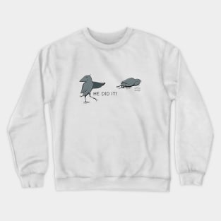 Wordplay - urban crow - he did it Crewneck Sweatshirt